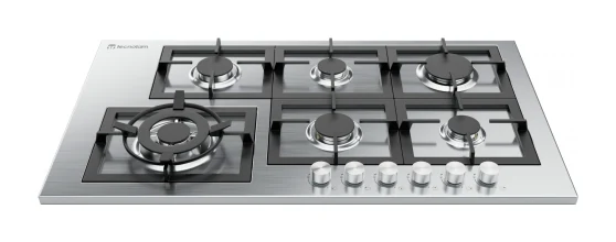 Parrilla de Gas Empotrable 6 Quemadores 90 cm Acero