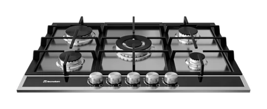 Parrilla de Gas Empotrable 5 Quemadores 70 cm Acero · Serie NU